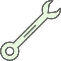 Wrench Fillay Icon Design vector