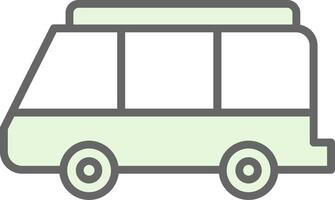 Minibus Fillay Icon Design vector