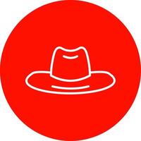 sombrero multi color circulo icono vector