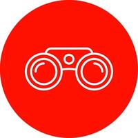 Binoculars Multi Color Circle Icon vector