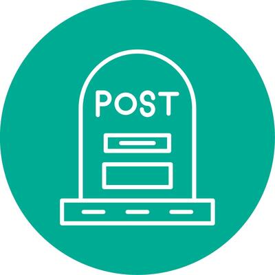 Post Multi Color Circle Icon