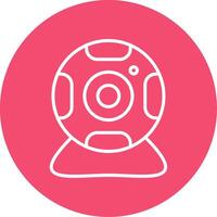 Web Cam Multi Color Circle Icon vector