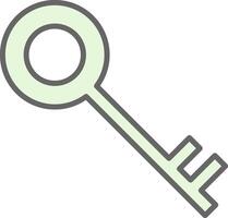 llave relleno icono diseño vector