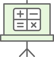 Maths Fillay Icon Design vector