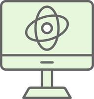 computadora Ciencias relleno icono diseño vector