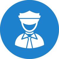 Taxi Driver Multi Color Circle Icon vector