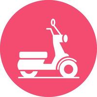 scooter multi color circulo icono vector