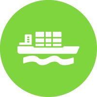 Bulk Carrier Multi Color Circle Icon vector