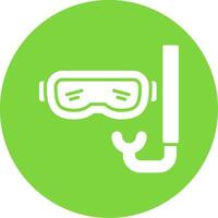 Goggles Multi Color Circle Icon vector