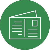 Postcard Multi Color Circle Icon vector