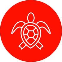 Sea Turtle Multi Color Circle Icon vector