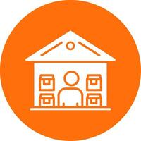 Warehouse Manager Multi Color Circle Icon vector