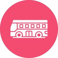 Tourist Bus Multi Color Circle Icon vector