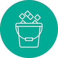 Ice Bucket Multi Color Circle Icon vector