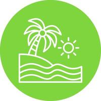 Beach Multi Color Circle Icon vector