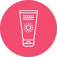 Sun Cream Multi Color Circle Icon vector