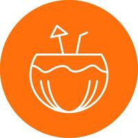 Coconut Drink Multi Color Circle Icon vector