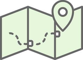 Map Fillay Icon Design vector