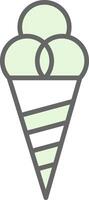 Ice Cream Cone Fillay Icon Design vector
