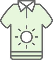 camiseta relleno icono diseño vector