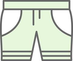 Swim Shorts Fillay Icon Design vector