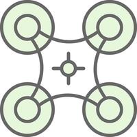 Drone Fillay Icon Design vector