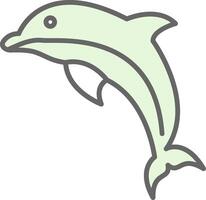 delfín relleno icono diseño vector