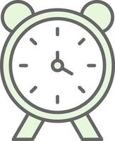 Alarm Clock Fillay Icon Design vector