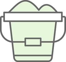 Sand Bucket Fillay Icon Design vector