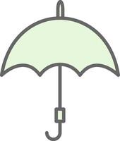 Umbrella Fillay Icon Design vector