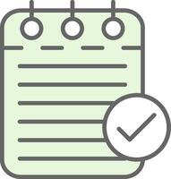 Checklist Fillay Icon Design vector