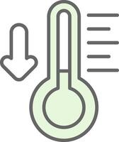 Thermometer Fillay Icon Design vector