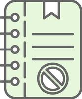 Notes Fillay Icon Design vector