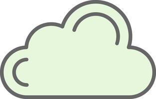 nube relleno icono diseño vector