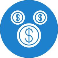 Coins Multi Color Circle Icon vector