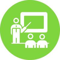 Business Training Multi Color Circle Icon vector