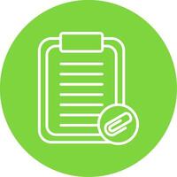 Clipboard Multi Color Circle Icon vector