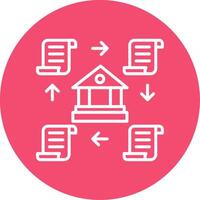 Distributed Ledger Multi Color Circle Icon vector