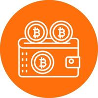 Bitcoin Wallet Multi Color Circle Icon vector