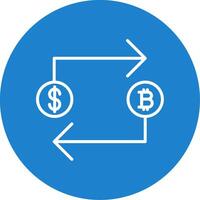 Bitcoin Exchange Multi Color Circle Icon vector
