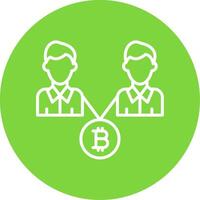 Bitcoin Trading Multi Color Circle Icon vector