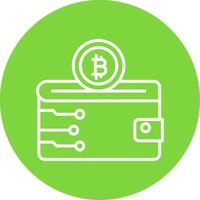 Cryptocurrency Wallet Multi Color Circle Icon vector