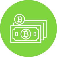 Bitcoin Cash Multi Color Circle Icon vector