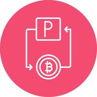 Bitcoin Paypal Multi Color Circle Icon vector