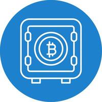 Bitcoin Storage Multi Color Circle Icon vector