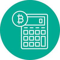 Bitcoin Calculator Multi Color Circle Icon vector