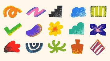 Set of abstract shapes . Abstract element , illustration. vector