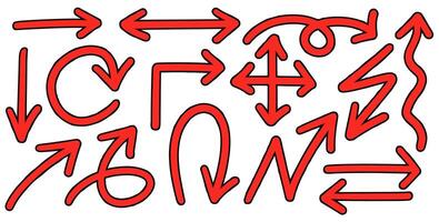 Set of arrow sign. Set of arrow hand drawn. design. vector