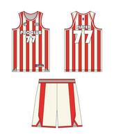 Jersey basketball template design. Basketball uniform mockup design. Concept design basketball jersey. vector