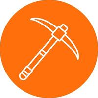 Pickaxe Multi Color Circle Icon vector